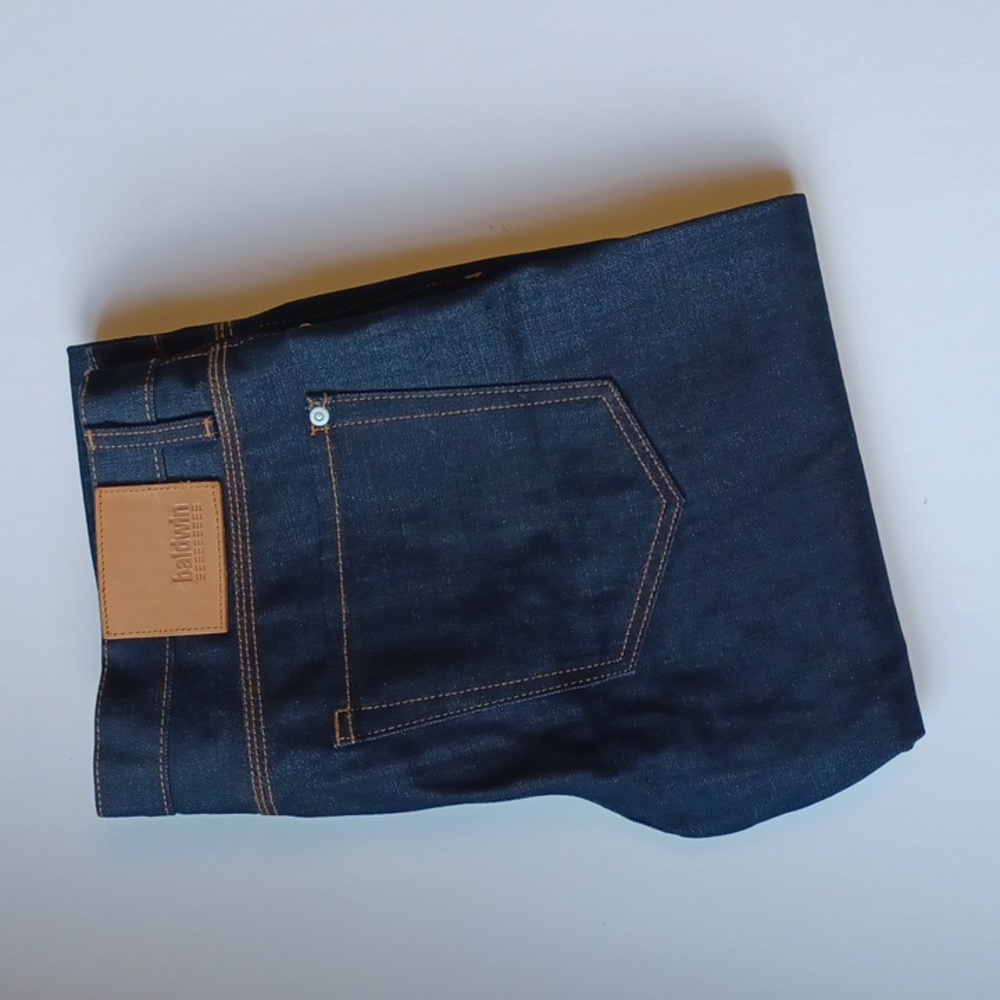 Baldwin Selvedge Jeans Mens 34 (37 X 34)  Reed Classic Straight Dark Wash NEW*